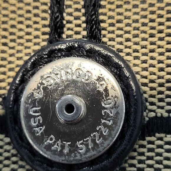 Coach Penelope Hobo Shoulder Bag Signature C Tan Trim Canvas Black Leather Flaws - Picture 10 of 16